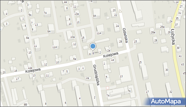 Dobre Miasto, Kolejowa, 4, mapa Dobre Miasto