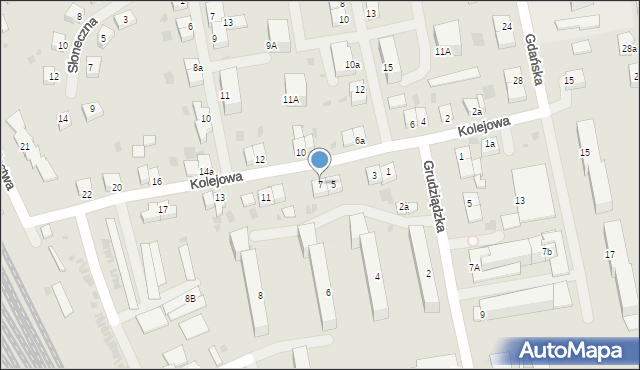 Dobre Miasto, Kolejowa, 7, mapa Dobre Miasto