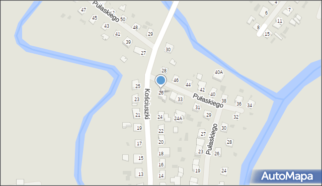 Dobre Miasto, Kościuszki Tadeusza, gen., 26, mapa Dobre Miasto