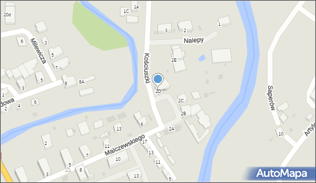 Dobre Miasto, Kościuszki Tadeusza, gen., 2D, mapa Dobre Miasto