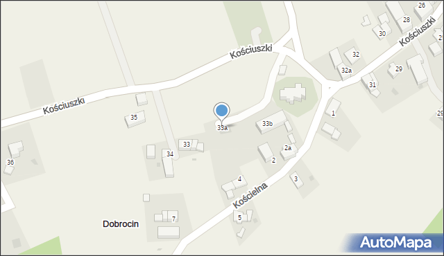 Dobrocin, Kościuszki Tadeusza, gen., 33a, mapa Dobrocin