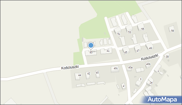 Dobrocin, Kościuszki Tadeusza, gen., 43, mapa Dobrocin