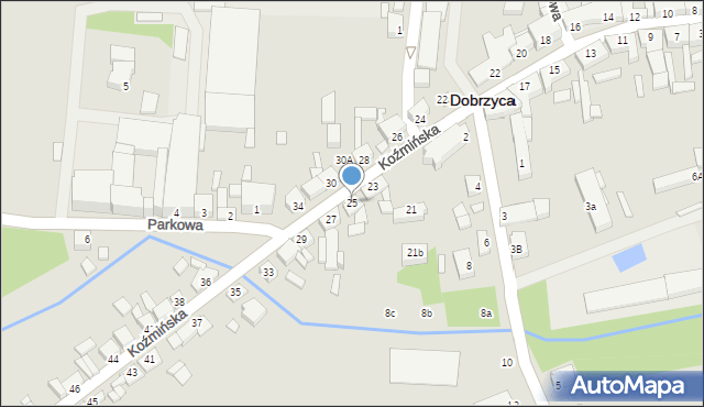 Dobrzyca, Koźmińska, 25, mapa Dobrzyca