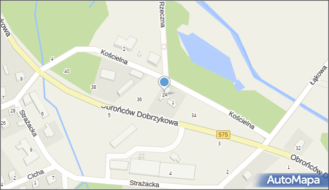 Dobrzyków, Kościelna, 1A, mapa Dobrzyków