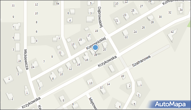 Dobrzykowice, Konopnickiej Marii, 18, mapa Dobrzykowice