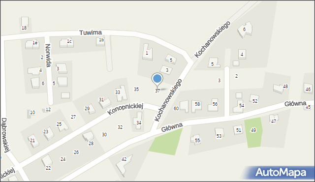 Dobrzykowice, Konopnickiej Marii, 37, mapa Dobrzykowice