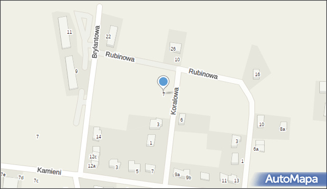 Dobrzykowice, Koralowa, 7, mapa Dobrzykowice