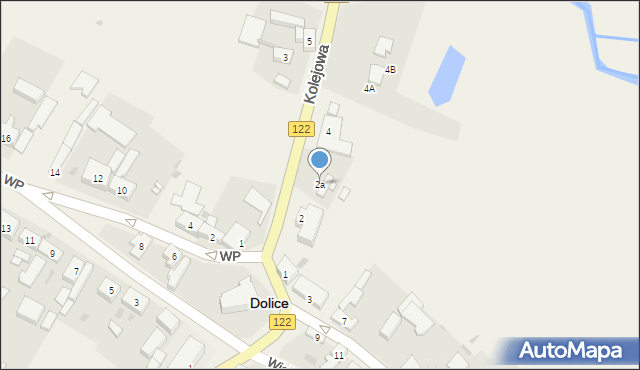 Dolice, Kolejowa, 2a, mapa Dolice