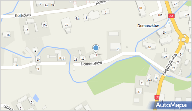 Domaszków, Kolejowa, 11, mapa Domaszków