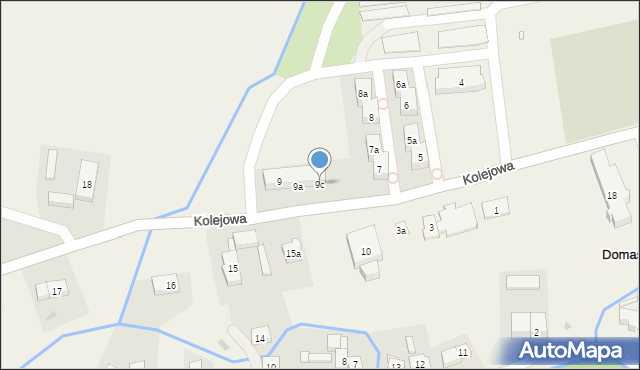 Domaszków, Kolejowa, 9c, mapa Domaszków