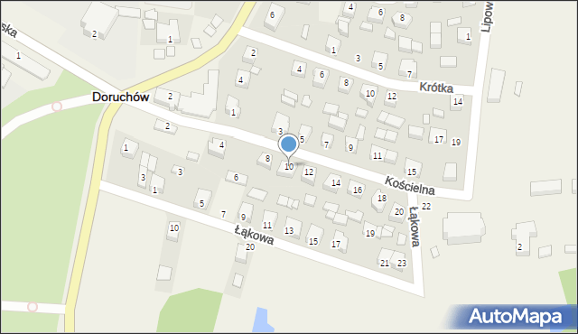 Doruchów, Kościelna, 10, mapa Doruchów