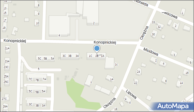 Drezdenko, Konopnickiej Marii, 1B, mapa Drezdenko