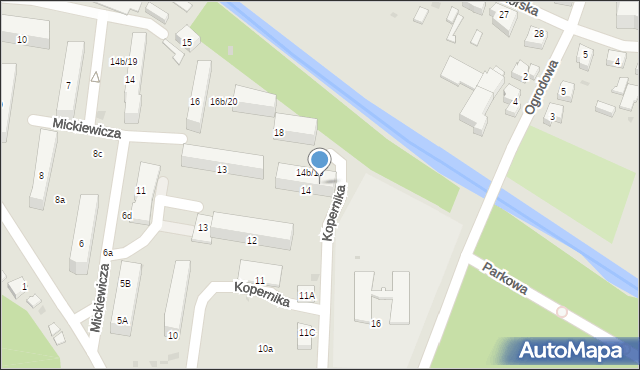 Drezdenko, Kopernika Mikołaja, 14b/17, mapa Drezdenko