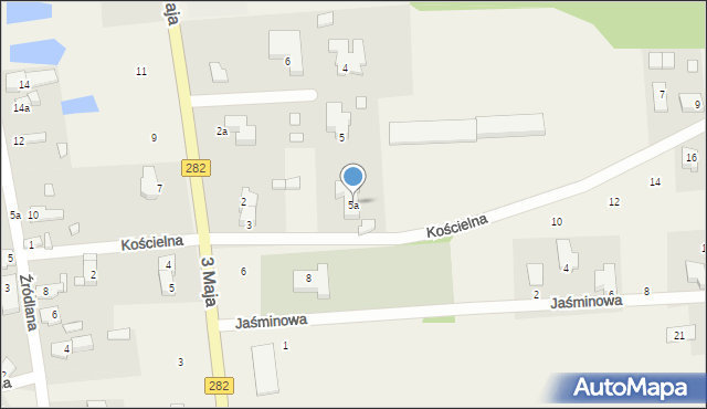 Droszków, Kościelna, 5a, mapa Droszków