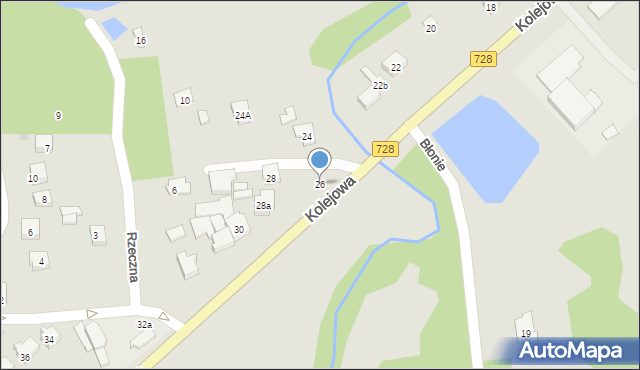 Drzewica, Kolejowa, 26, mapa Drzewica