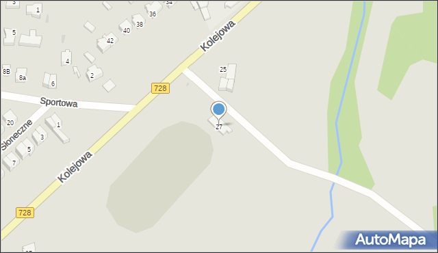 Drzewica, Kolejowa, 27, mapa Drzewica