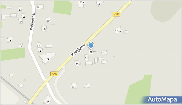 Drzewica, Kolejowa, 29, mapa Drzewica