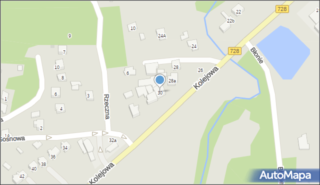 Drzewica, Kolejowa, 30, mapa Drzewica