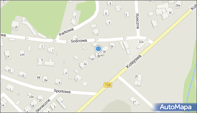 Drzewica, Kolejowa, 38, mapa Drzewica