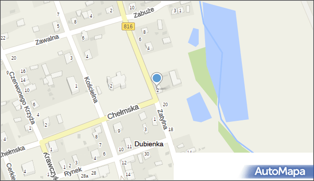 Dubienka, Kościuszki Tadeusza, gen., 2, mapa Dubienka