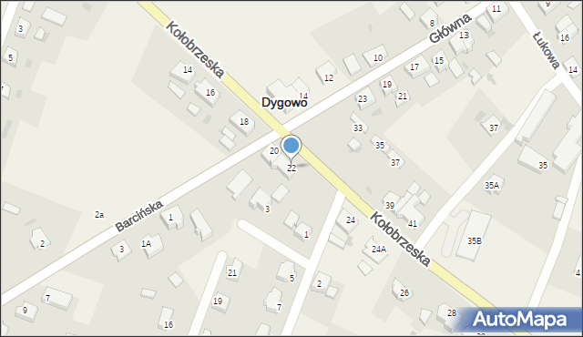 Dygowo, Kołobrzeska, 22, mapa Dygowo