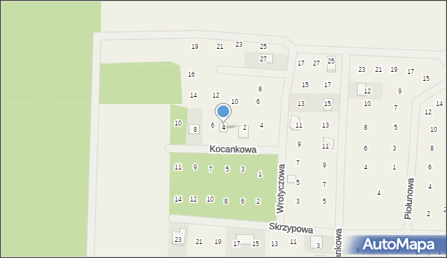 Dymaczewo Nowe, Kocankowa, 4, mapa Dymaczewo Nowe