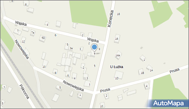 Dyszów, Konecka, 7, mapa Dyszów