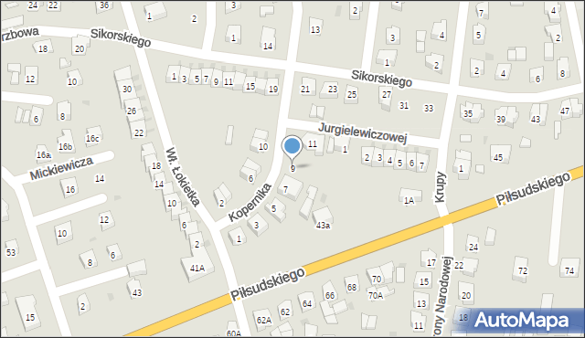 Działoszyn, Kopernika Mikołaja, 9, mapa Działoszyn