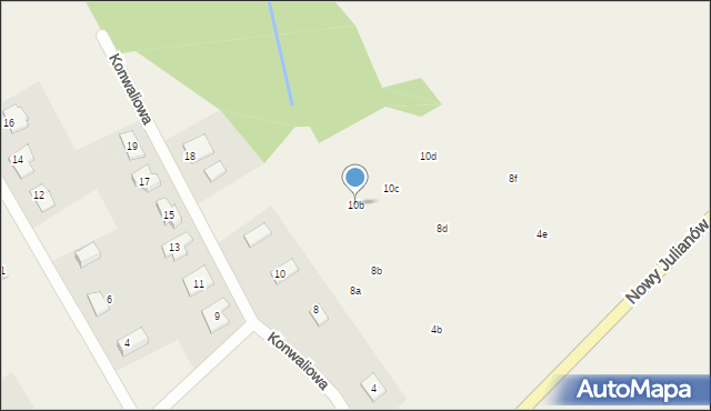 Dziećmorowice, Konwaliowa, 10b, mapa Dziećmorowice