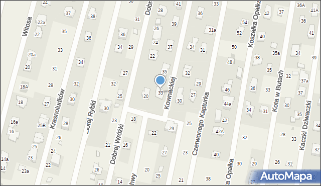 Dziekanów Leśny, Kownackiej Marii, 33, mapa Dziekanów Leśny