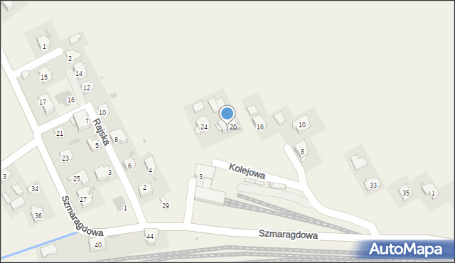 Dziekanowice, Kolejowa, 22, mapa Dziekanowice