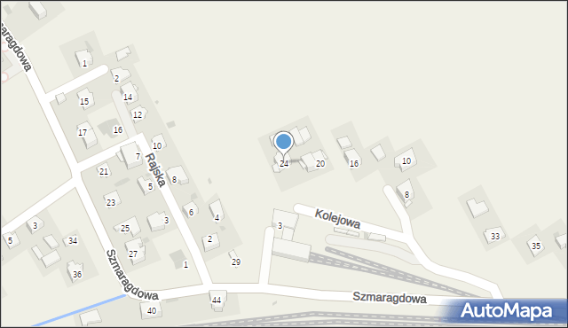 Dziekanowice, Kolejowa, 24, mapa Dziekanowice