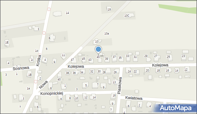 Dziergowice, Kolejowa, 41, mapa Dziergowice