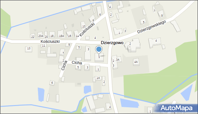 Dzierzgowo, Kościuszki Tadeusza, gen., 1, mapa Dzierzgowo