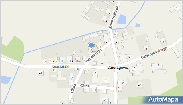 Dzierzgowo, Kościuszki Tadeusza, gen., 10, mapa Dzierzgowo