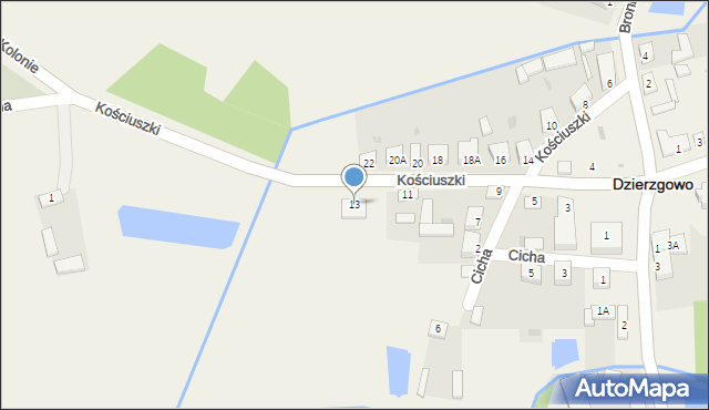 Dzierzgowo, Kościuszki Tadeusza, gen., 13, mapa Dzierzgowo