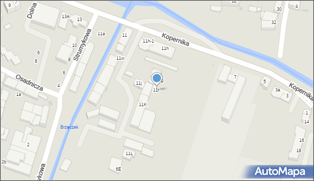 Dzierżoniów, Kopernika Mikołaja, 11t, mapa Dzierżoniów