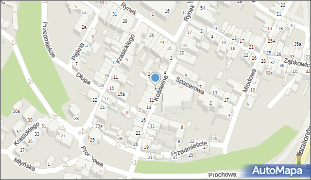 Dzierżoniów, Kościelna, 8, mapa Dzierżoniów