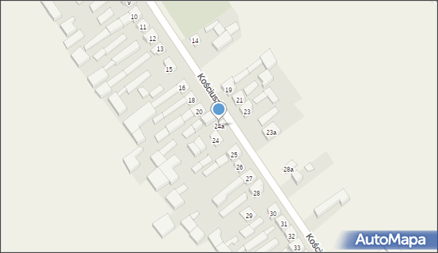 Dzietrzkowice, Kościuszki Tadeusza, gen., 24a, mapa Dzietrzkowice