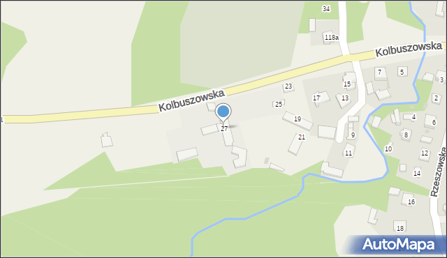 Dzikowiec, Kolbuszowska, 27, mapa Dzikowiec