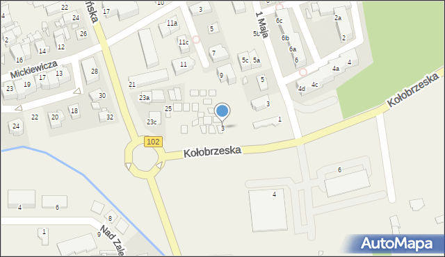 Dziwnówek, Kołobrzeska, 3, mapa Dziwnówek