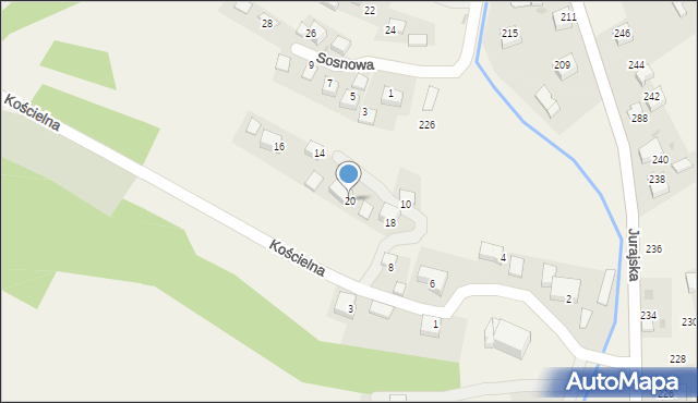 Filipowice, Kościelna, 20, mapa Filipowice