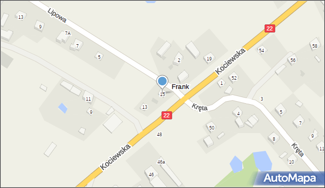 Frank, Kociewska, 15, mapa Frank