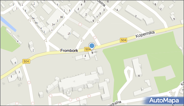 Frombork, Kopernika Mikołaja, 6, mapa Frombork