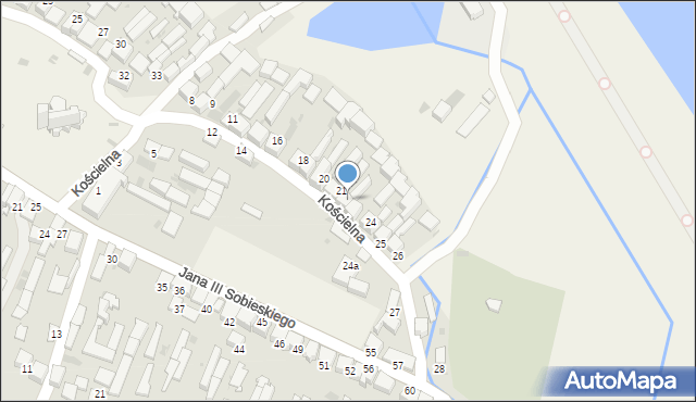 Frydman, Kościelna, 22, mapa Frydman