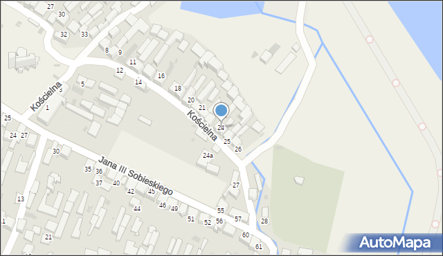 Frydman, Kościelna, 24, mapa Frydman