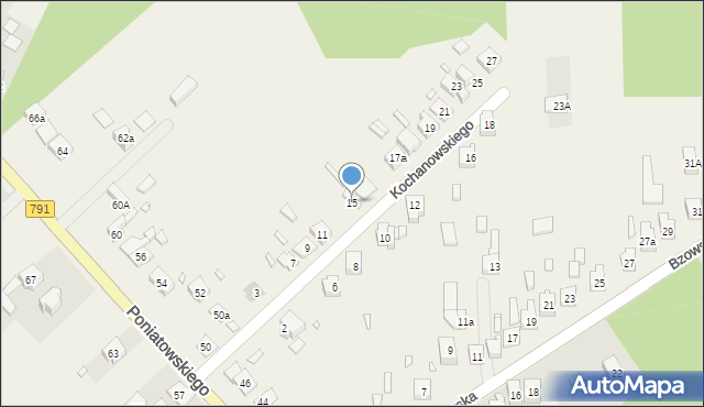 Fugasówka, Kochanowskiego Jana, 15, mapa Fugasówka