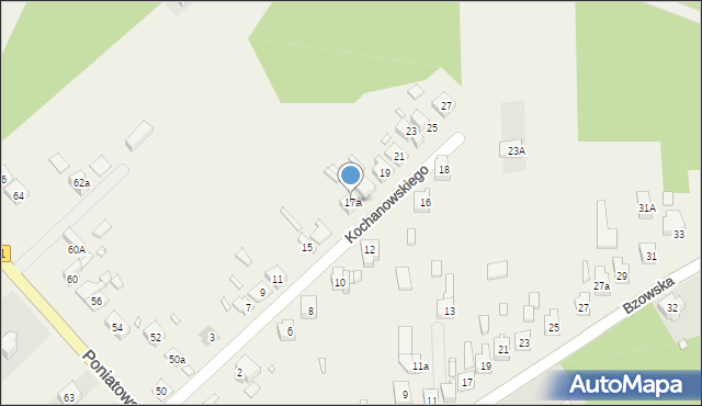 Fugasówka, Kochanowskiego Jana, 17a, mapa Fugasówka