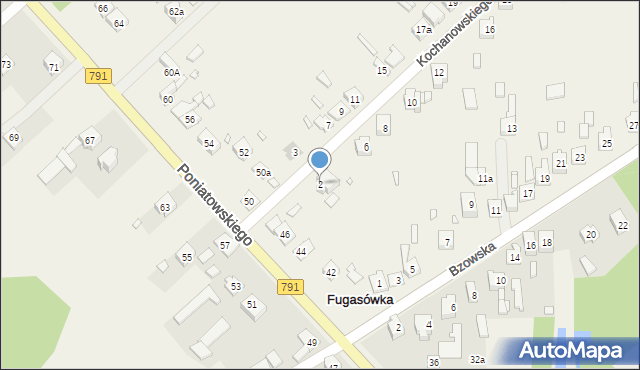 Fugasówka, Kochanowskiego Jana, 2, mapa Fugasówka