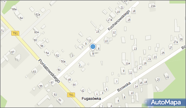 Fugasówka, Kochanowskiego Jana, 6, mapa Fugasówka